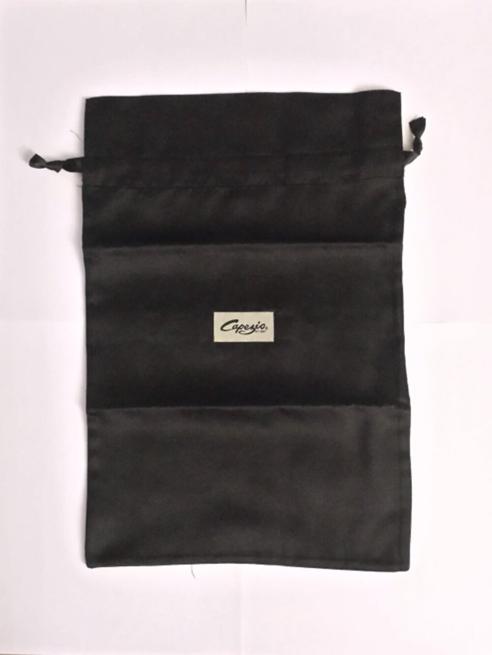 CAPEZIO Drawstring Satin Black Shoe Bag for Ballroom Latin Dance Shoes New